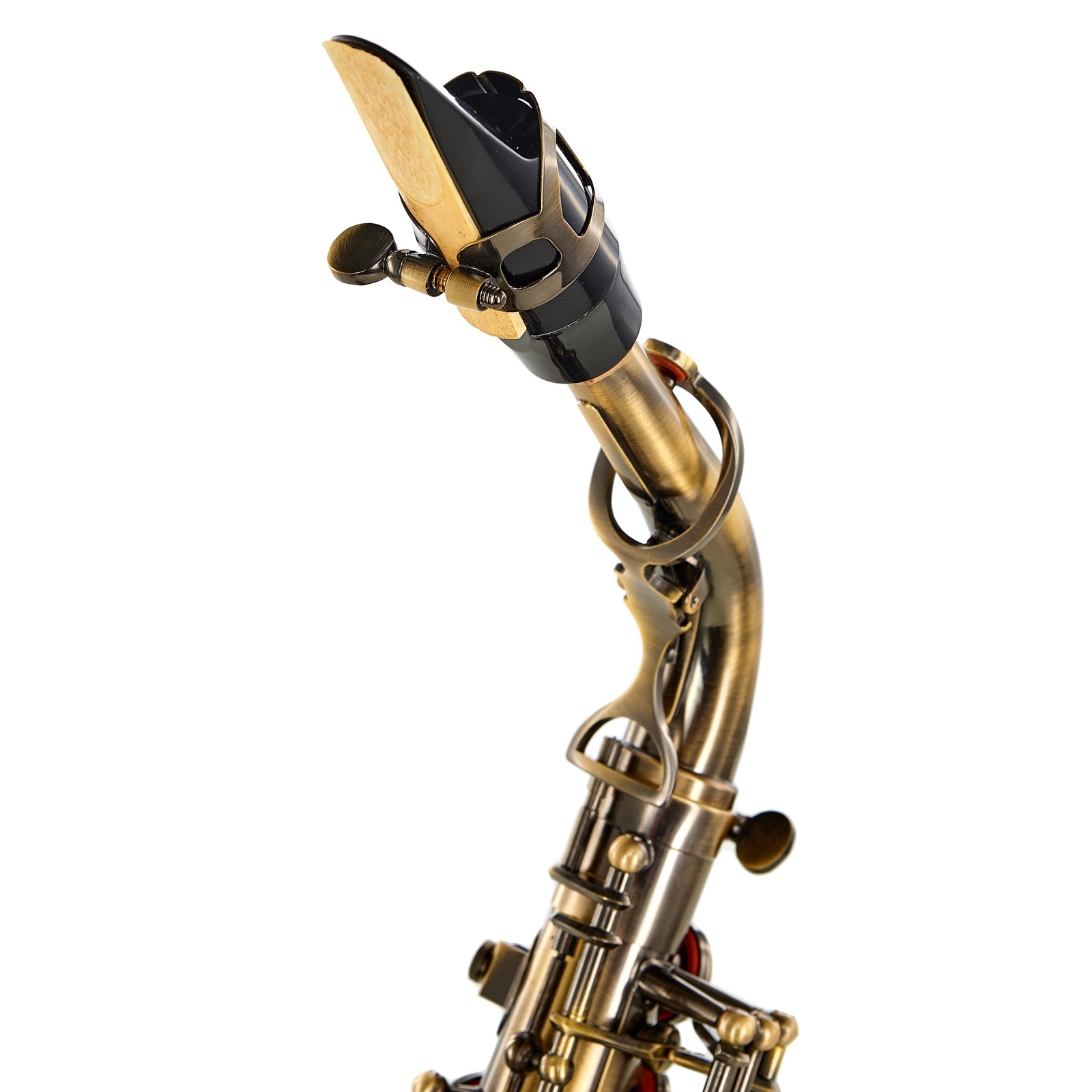 Closeup of the Thomann Antique Alto Saxophone