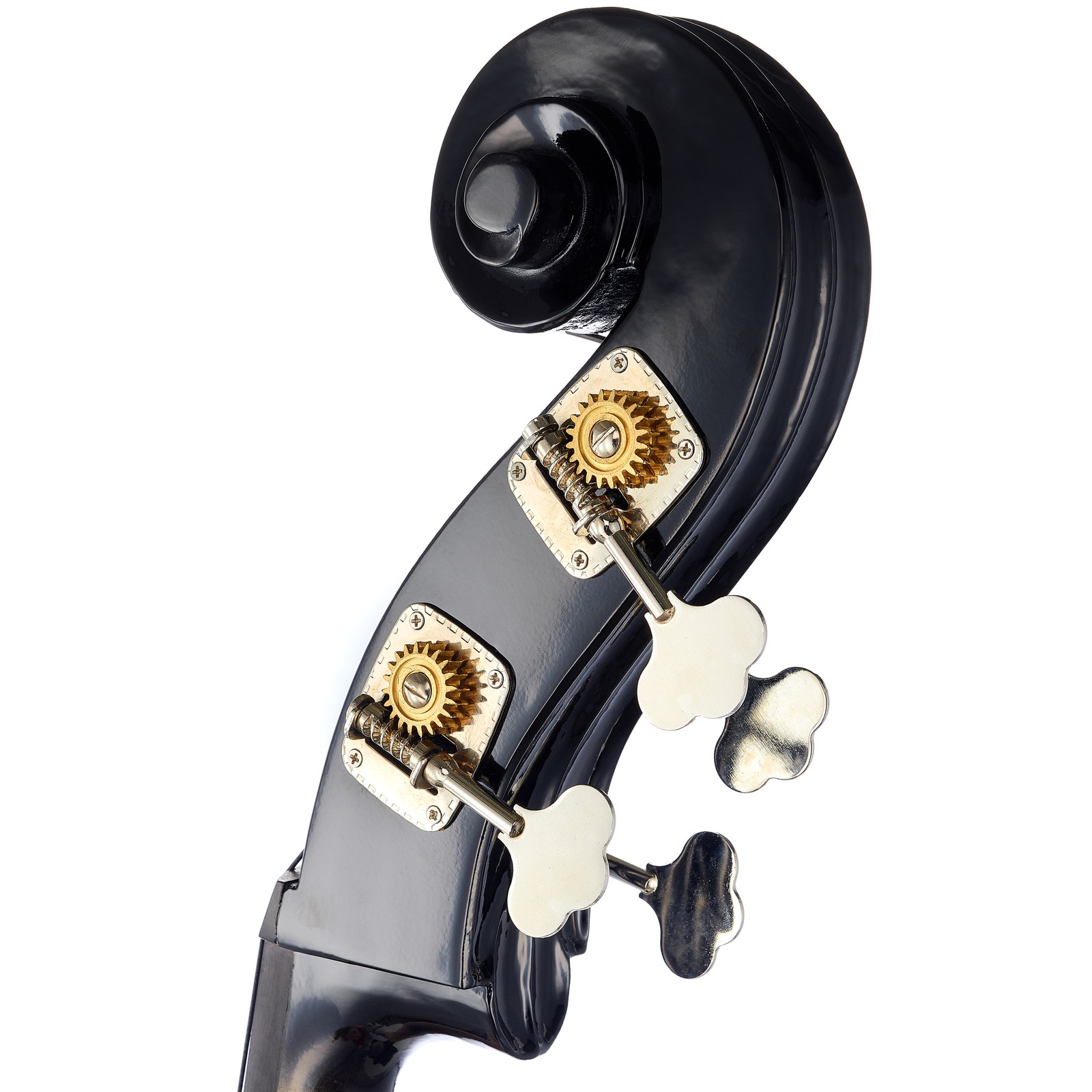 Headstock on the Thomann Rockabilly Sparkle Flames GG/V Double Bass