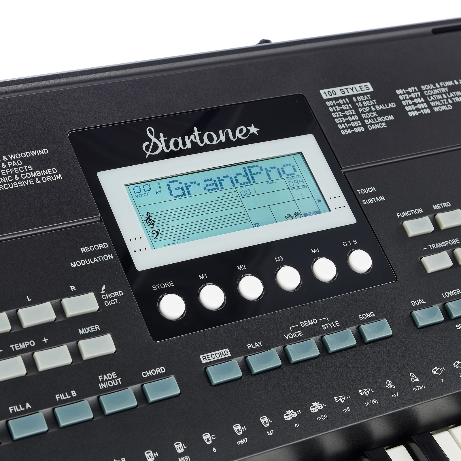 Display on the Startone MK-300 keyboard