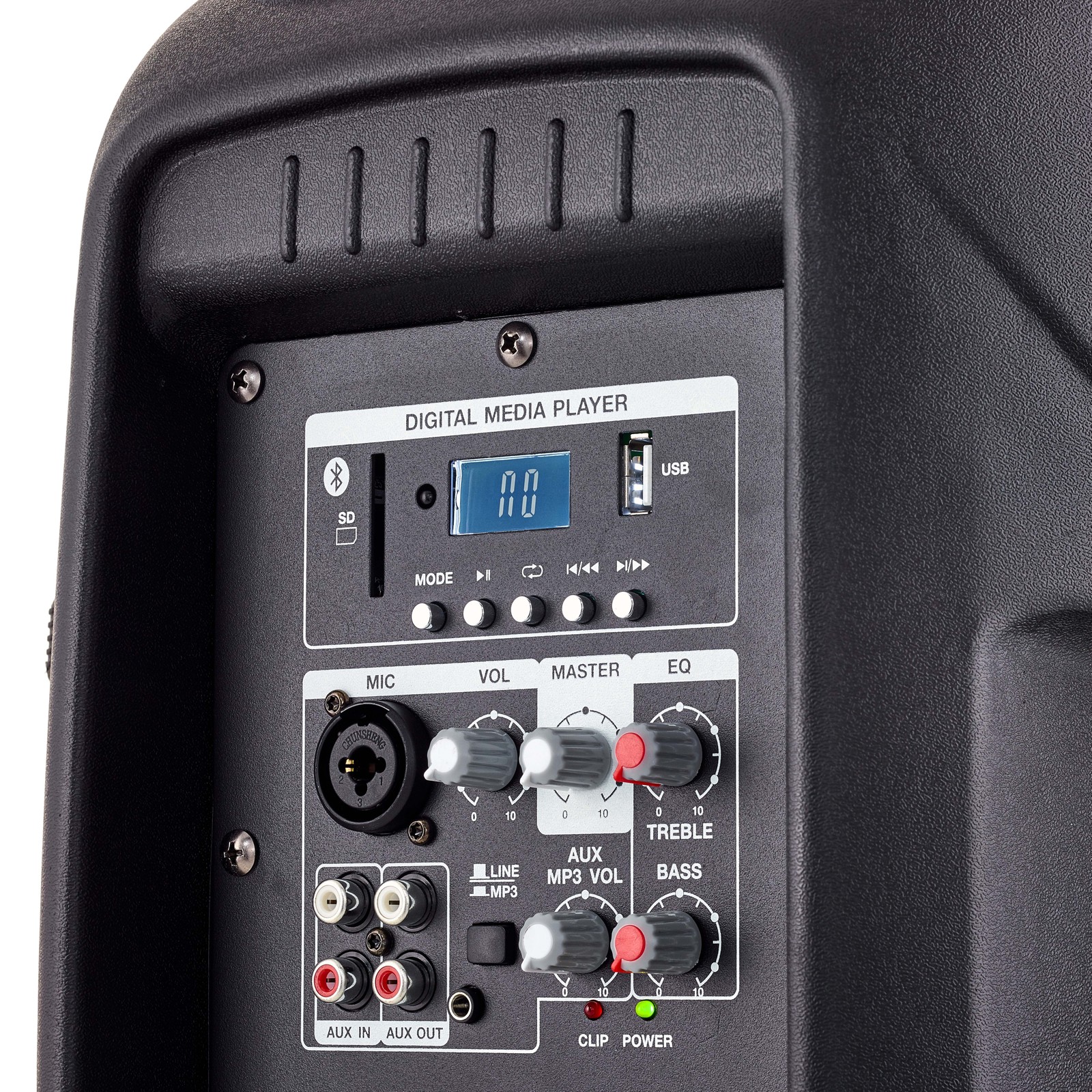 Controls on the Fun Generation PL 110 A Active 2-Way Speaker