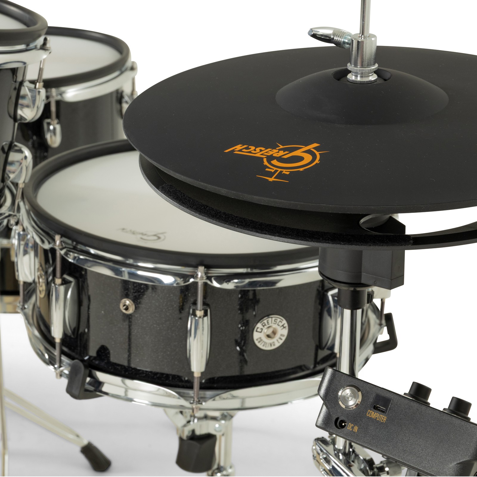 Hi-Hat Pad und Snare des Gretsch Drums Catalina Evo 4-PC Kit BS