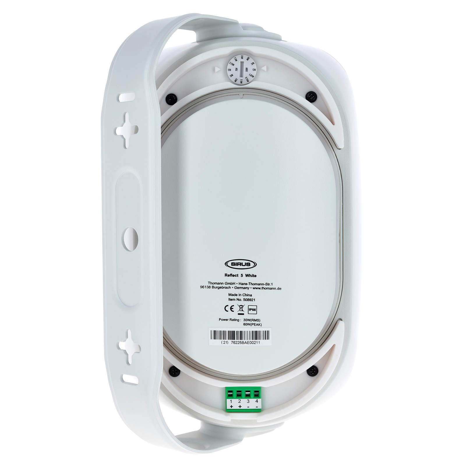 Rückseite es Sirus Reflect 5 White 5" Installationslautsprecher