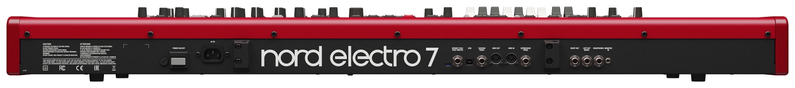Rückseite des Clavia Nord Electro 7 73 Stagepianos