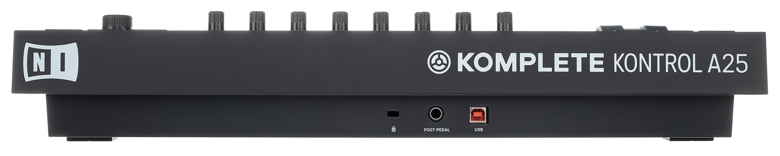 Rückansicht des Native Instruments Komplete Kontrol A25 Controller-Keyboards