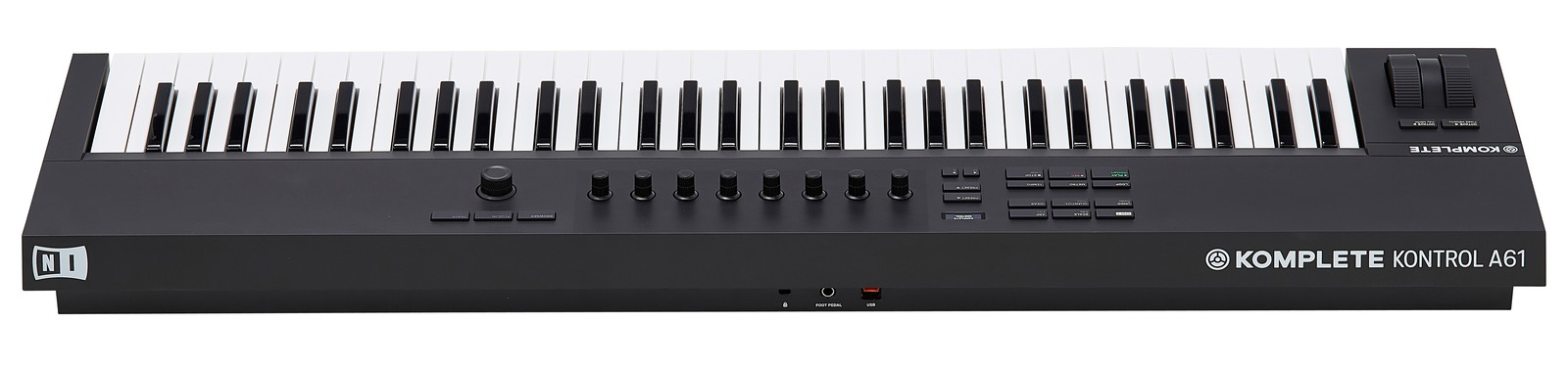 Rückansicht vom Native Instruments Komplete Kontrol A61 Controller-Keyboard