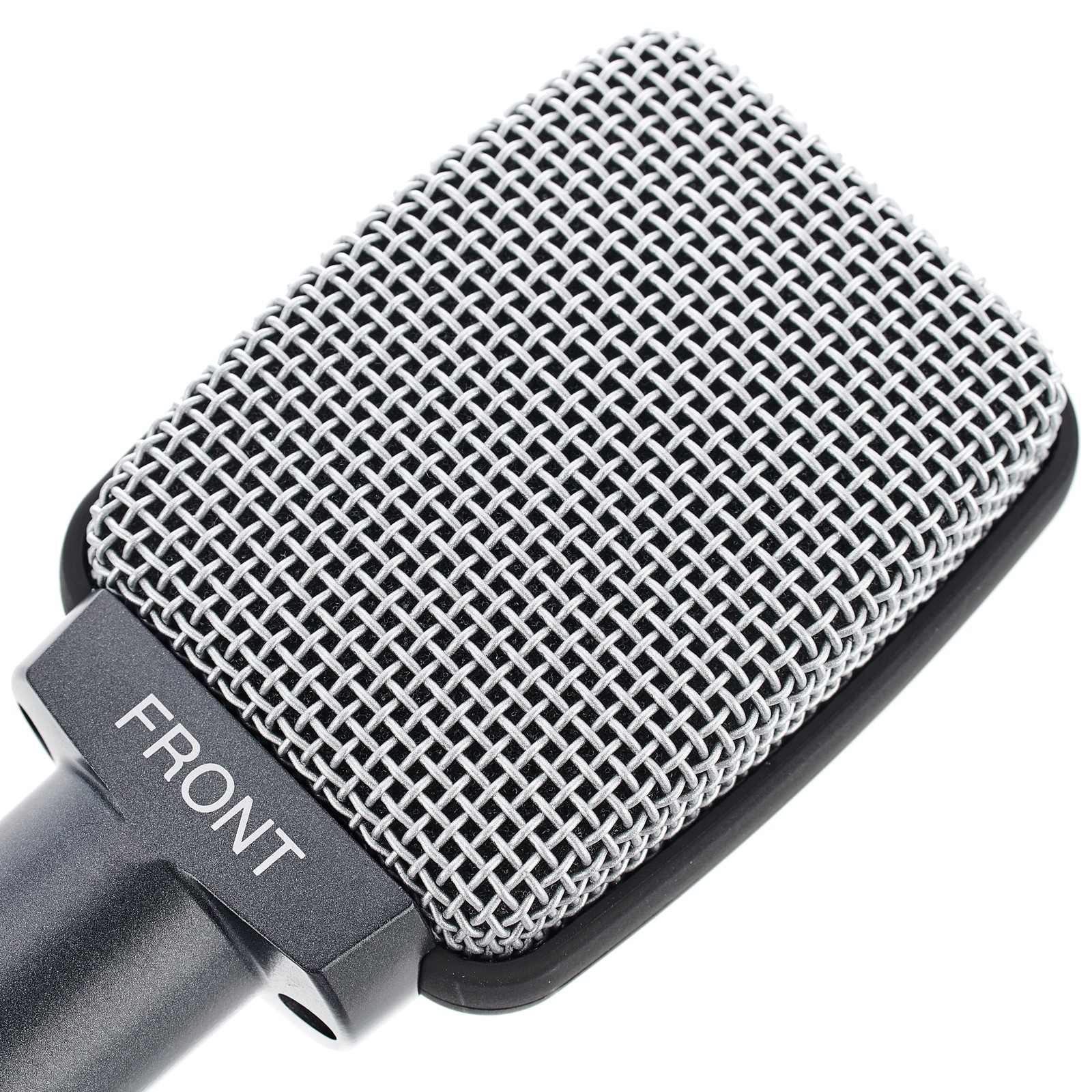 Front view of the Sennheiser E609 Silver Dynamic Instrument Microphone