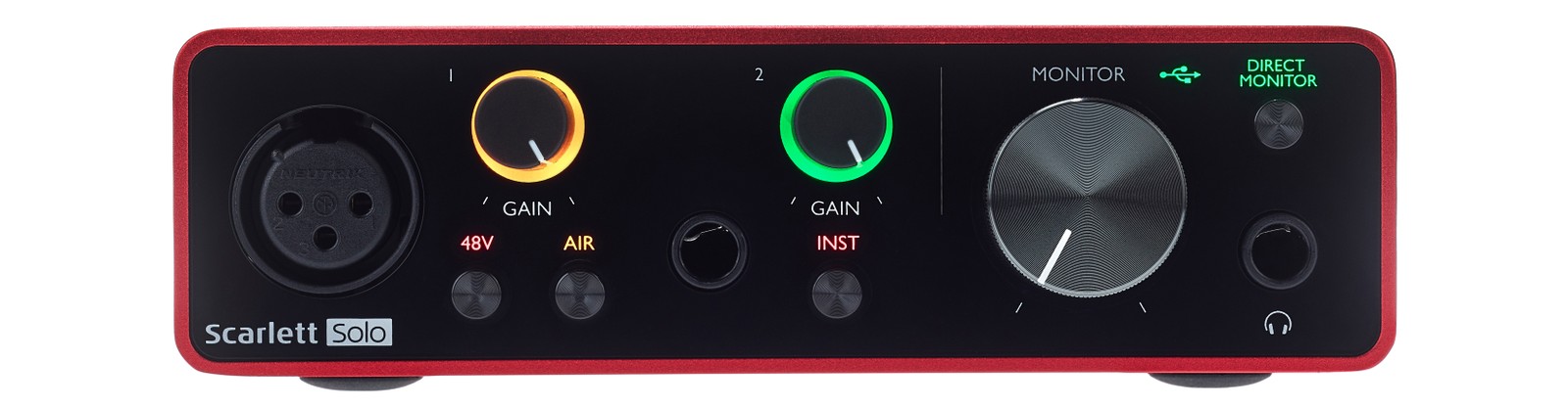 Face avant de Focusrite Scarlett Solo 3rd Gen