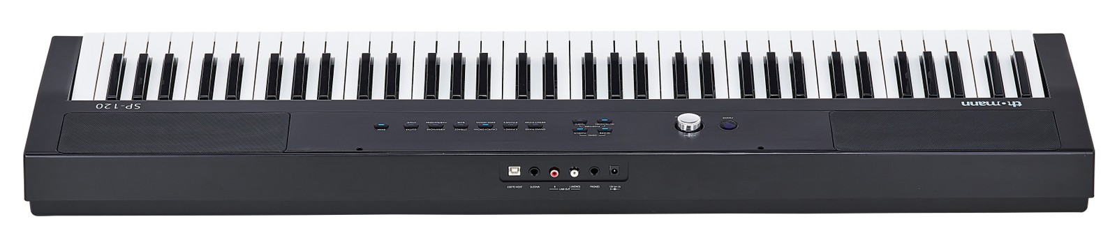 Rear view of the Thomann SP-120 digital piano, with connectors