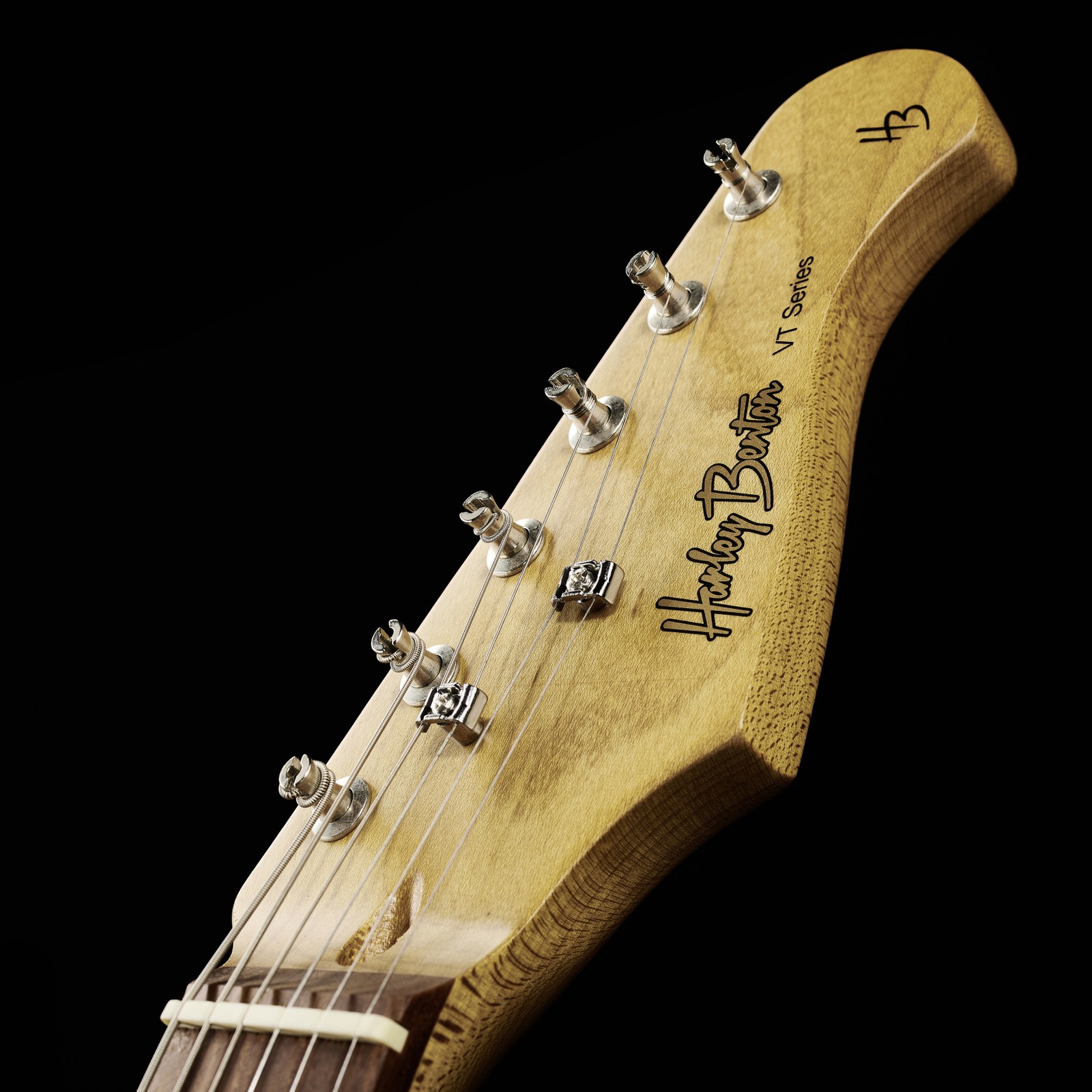 Kopfplatte der Harley Benton ST-62BK Hot Rod E-Gitarre
