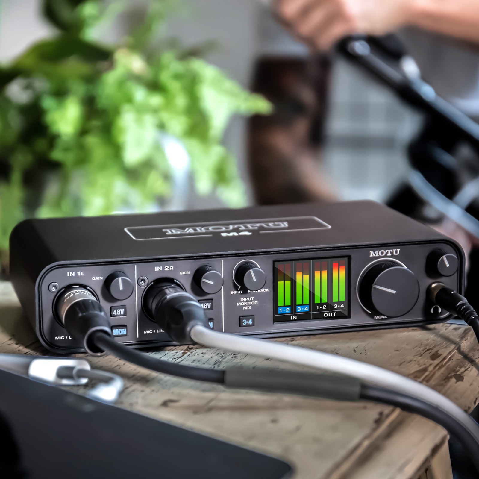 MOTU M4 4-Kanal USB C Audiointerface in Einsatz