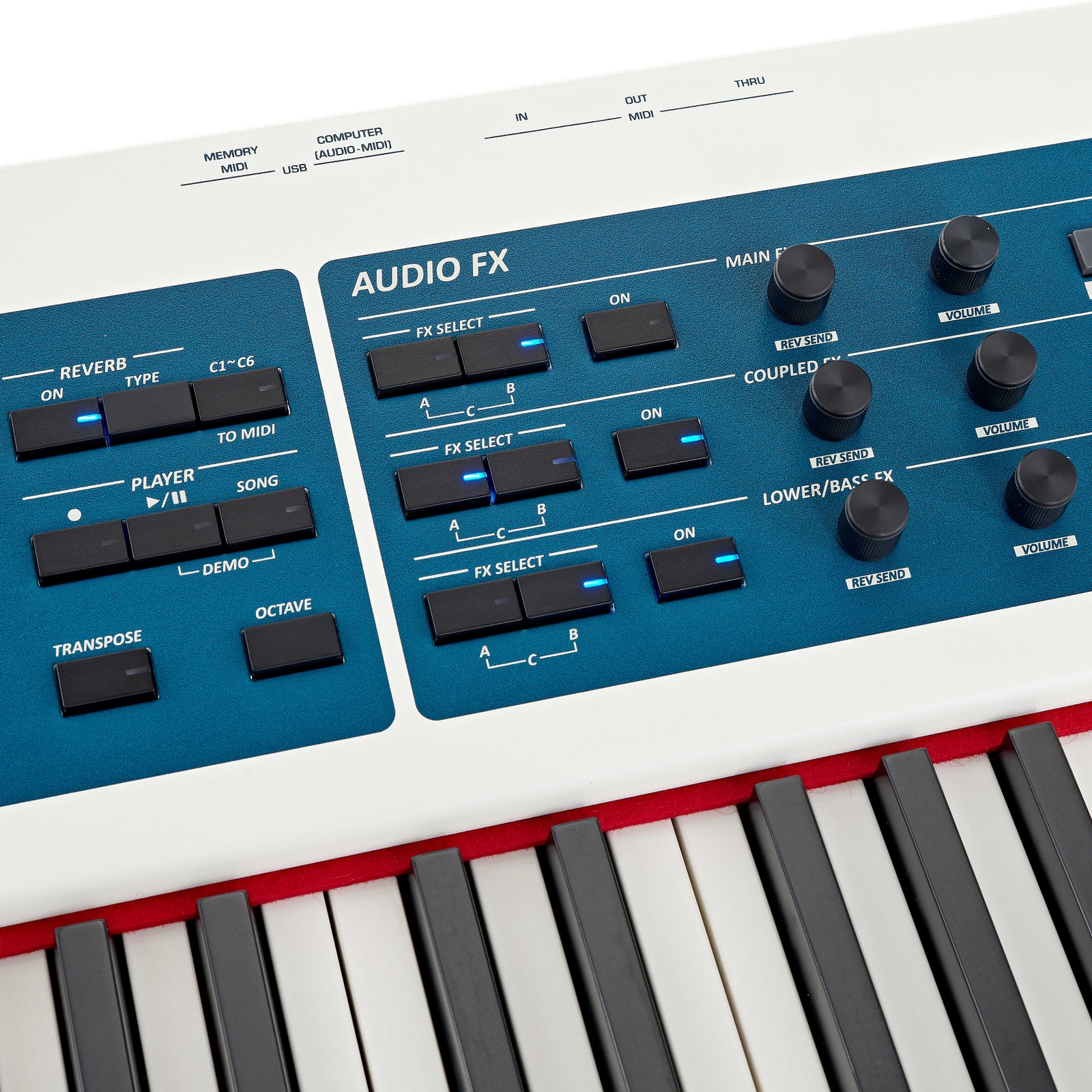 Bedienelemente des Dexibell Vivo S8 Stage Pianos