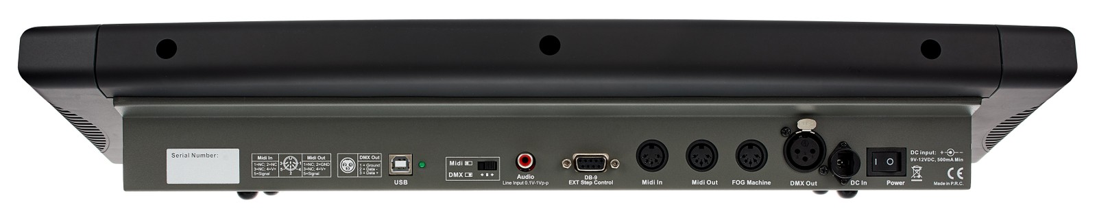Anschlüsse auf der Rückseite des Botex Controller DMX DC-192