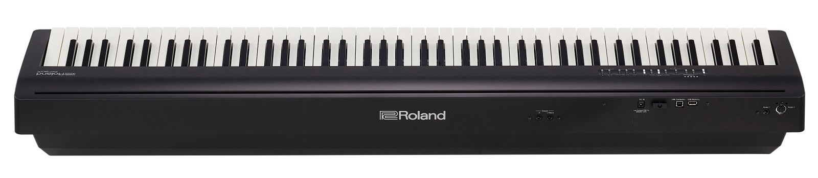 Rear side of Roland FP-30X BK with all connections