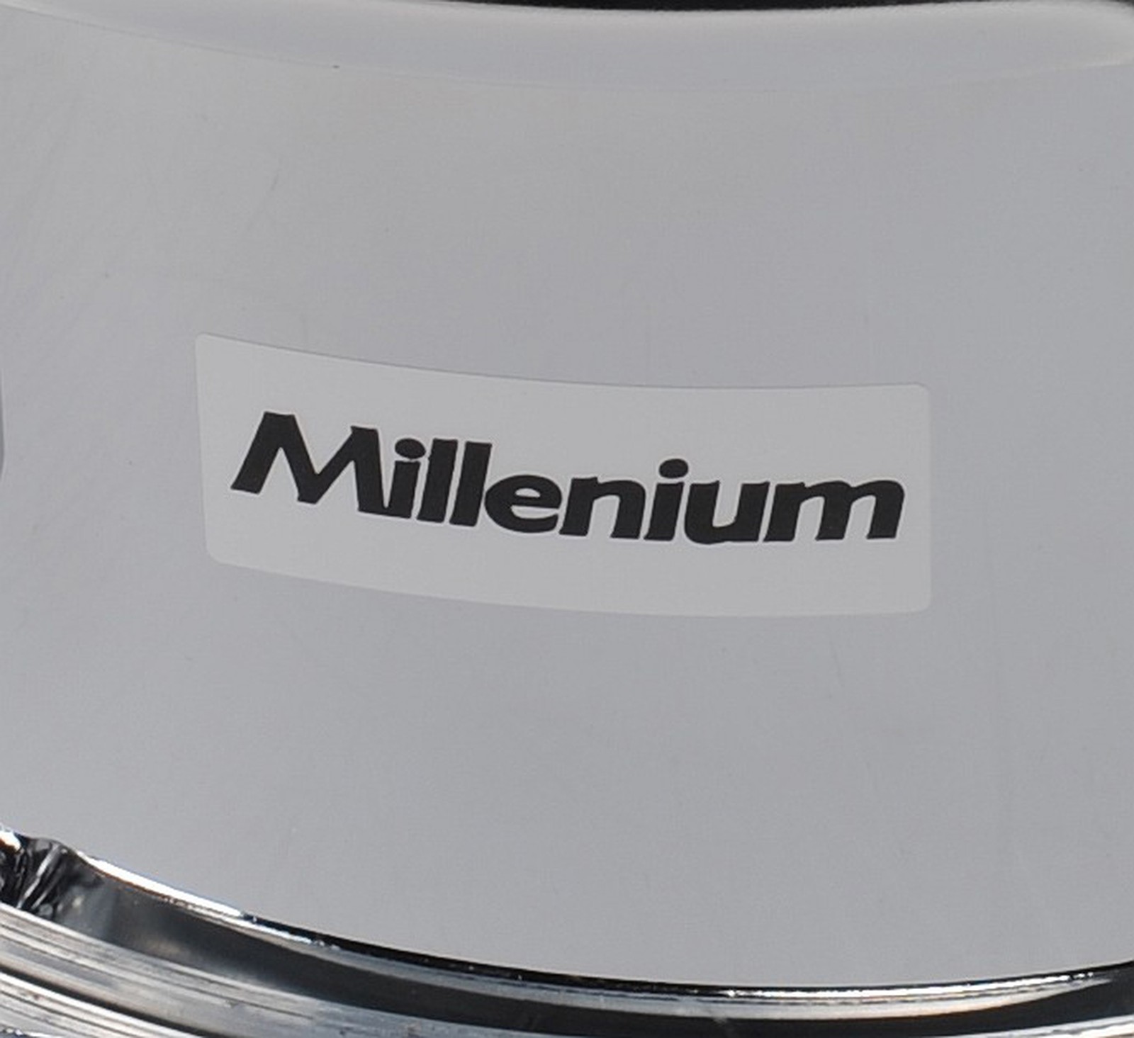 Millenium logo on the SD105 10"x05" Steel Snare drum