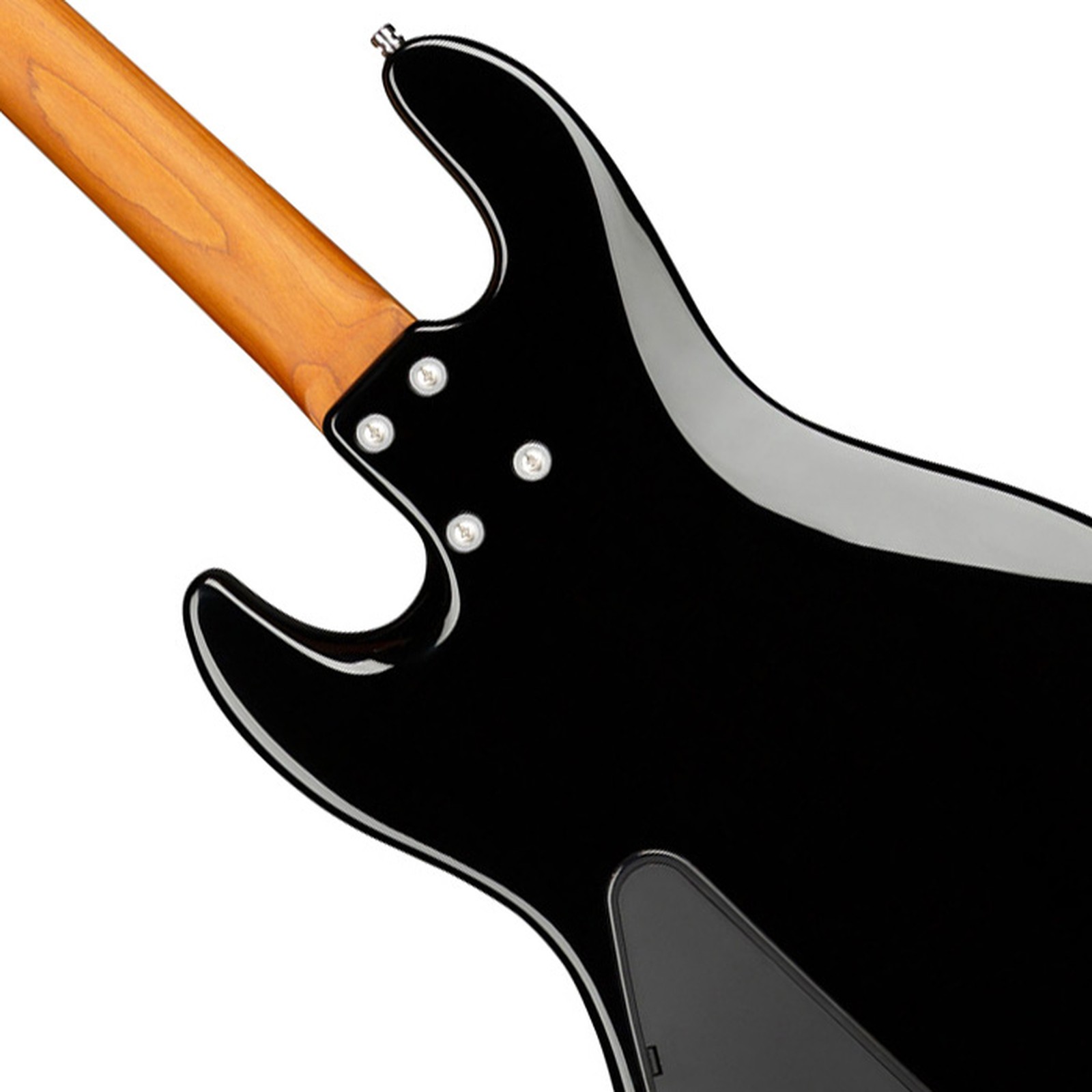 Bolt-on neck on the Sadowsky MetroExpress 21 Hybrid PJ 4 Black, bass guitar