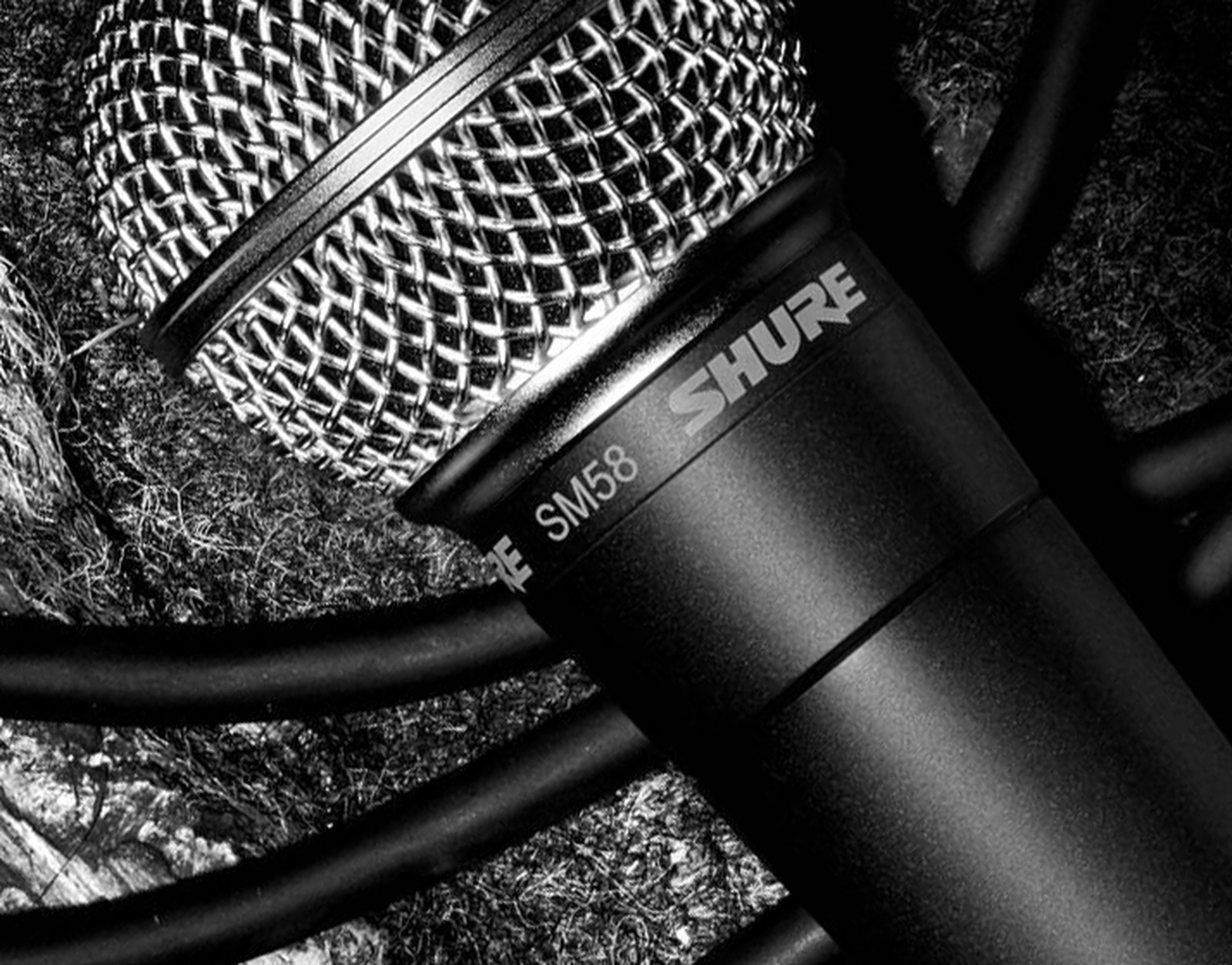 Shure SM58 dettaglio del logo
