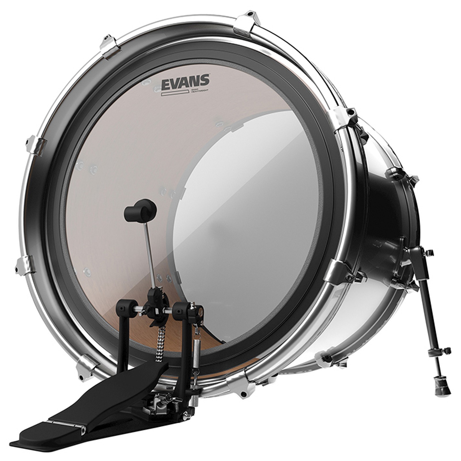 Bassdrum mit Evans EMAD Heavyweight Schlagfell