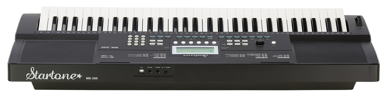 Back view of the Startone MK-300 keyboard