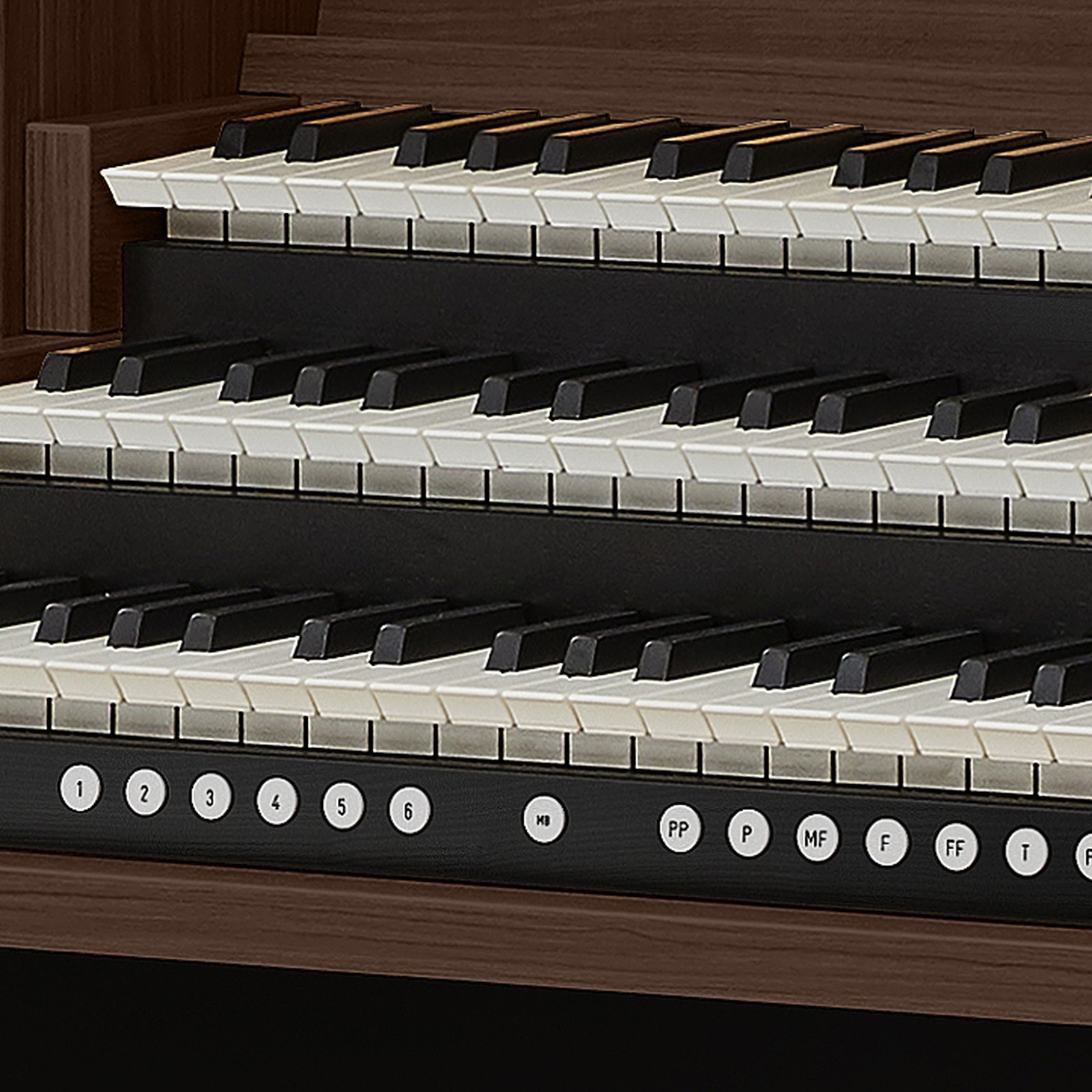Tastatur der Johannus Studio P 360 Wenge Sakralorgel