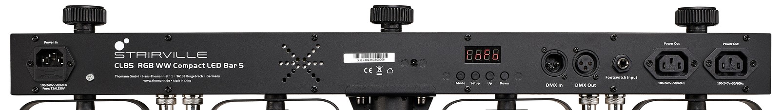 Backview of the Stairville CLB5 RGB WW Compact LED Bar 5