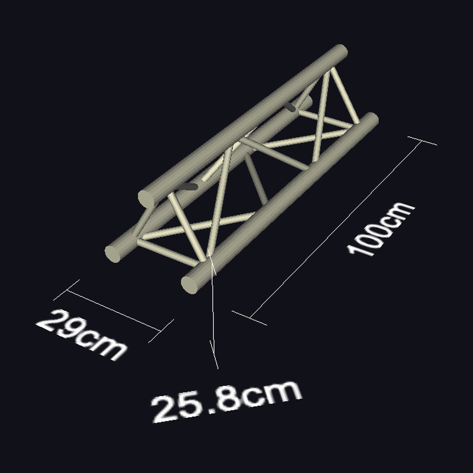 Global Truss F33100-B Truss 1.0m Black