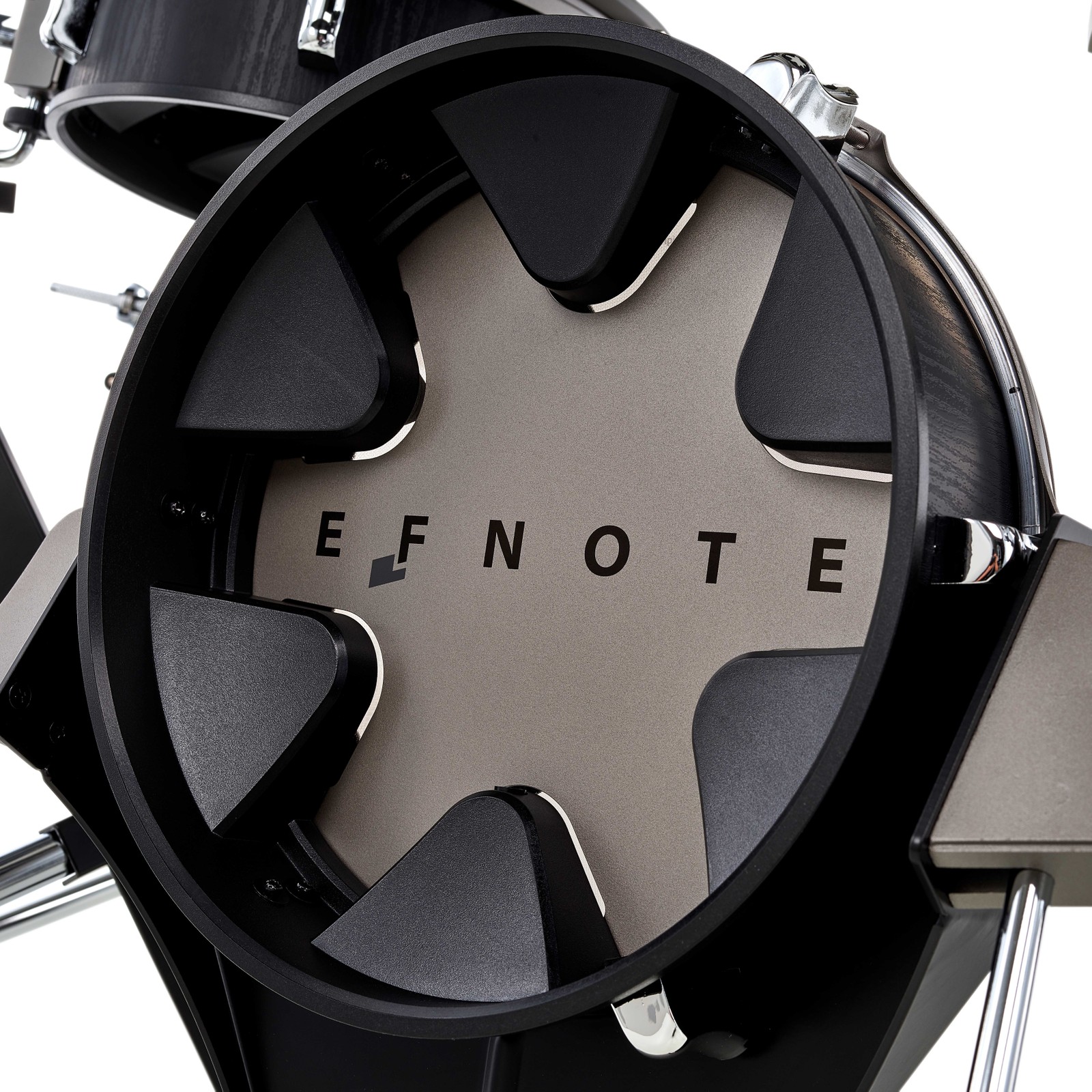 Efnote 3X E-Drum Set, kick drum with logo