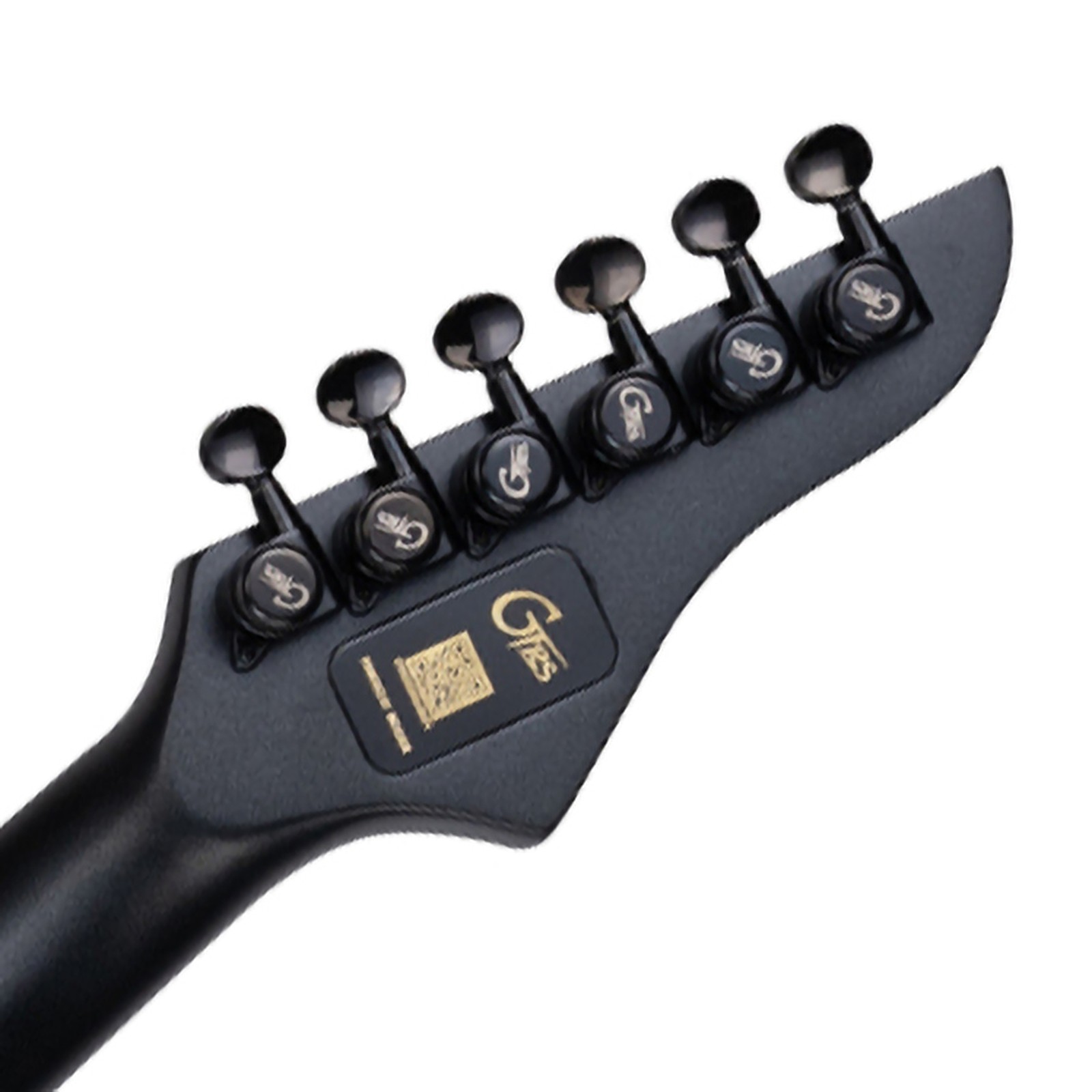 Mooer GTRS Guitars Modern 800 PBK, detailed rear view of headstock