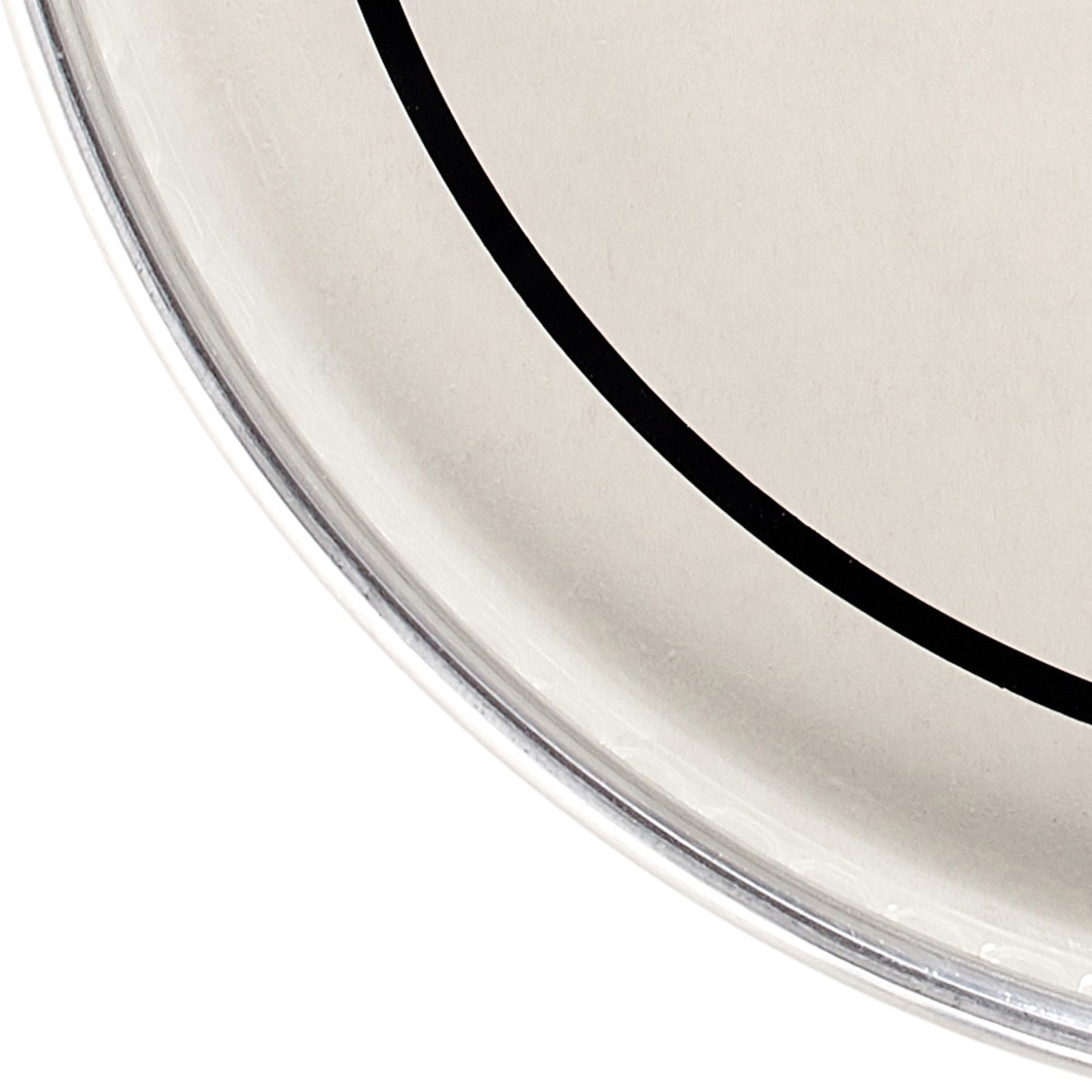 Head rim of a Remo Pin Stripe Clear drumhead