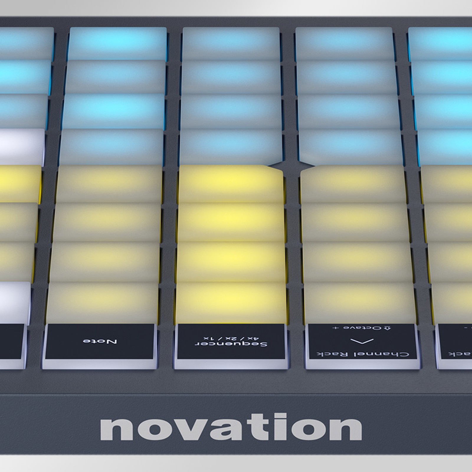Ansicht des Novation FLpad von hinten