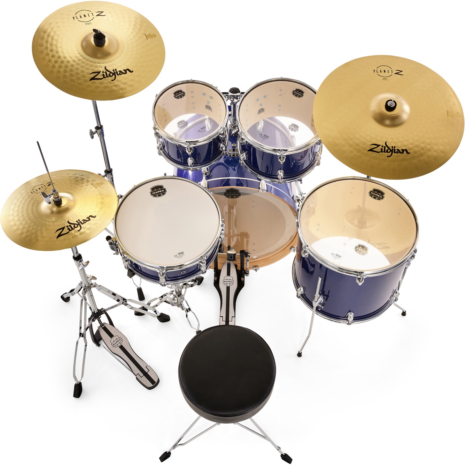 Mapex Venus 5295 Drum Set Bundle VI mit Zildjian Becken und Mapex Hardware