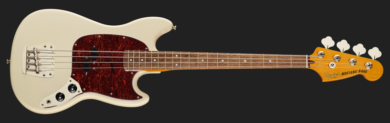 Squier CV 60s Mustang Bass OW, full view