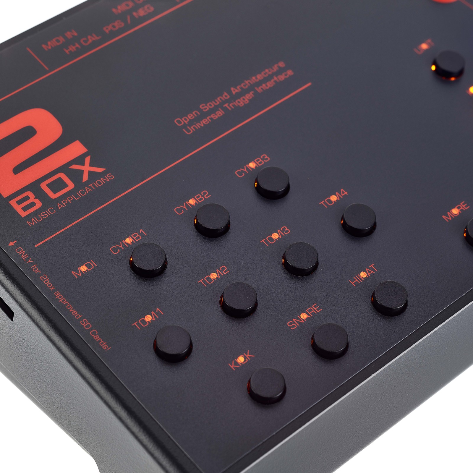 Détail du 2box DrumIt Five MKII module de sons de batterie