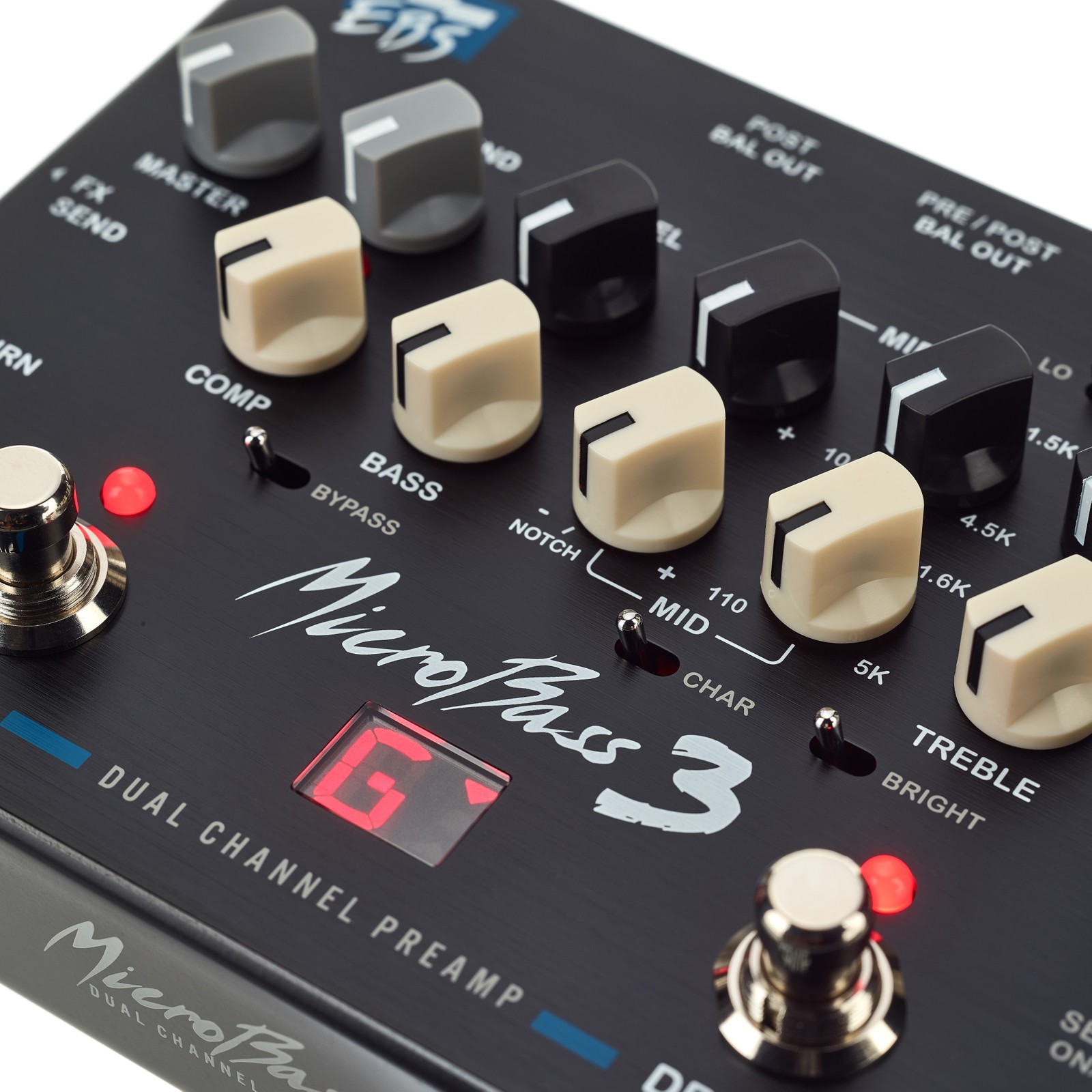 Controls, EBS MicroBass 3, compact bass amp