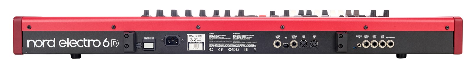 Anschlüsse am Clavia Nord Electro 6D 61, Stagepiano und Synth