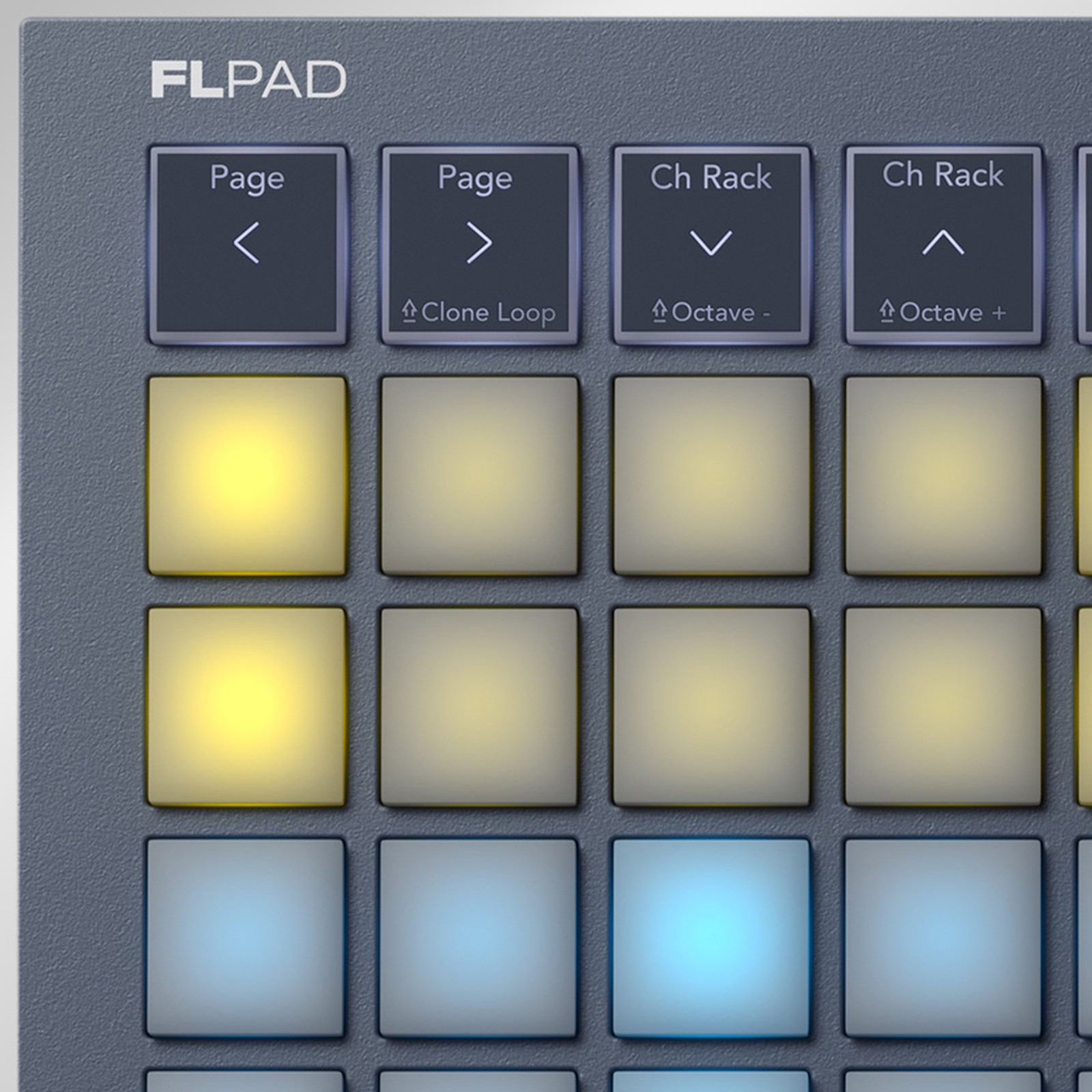 Tasten und Pads des Novation FLpad Mini