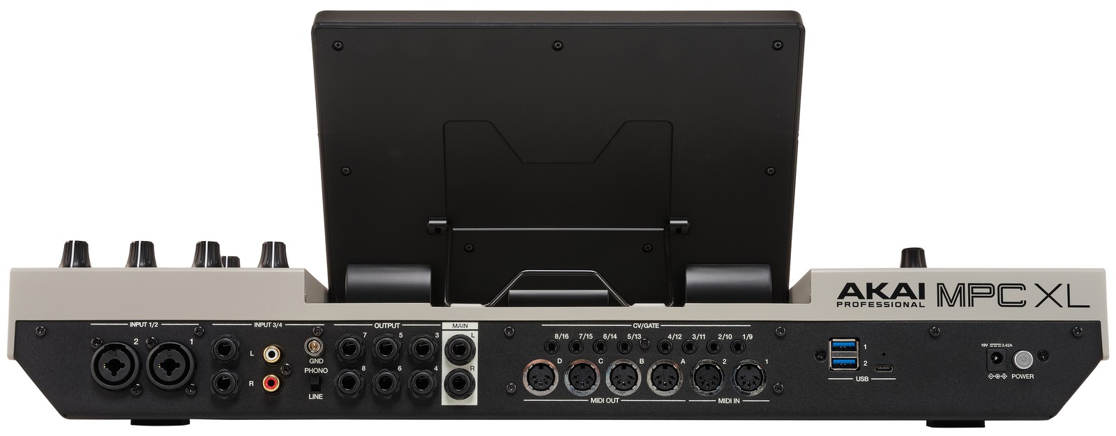 Rear of the AKAI Professional MPC XL with connectors