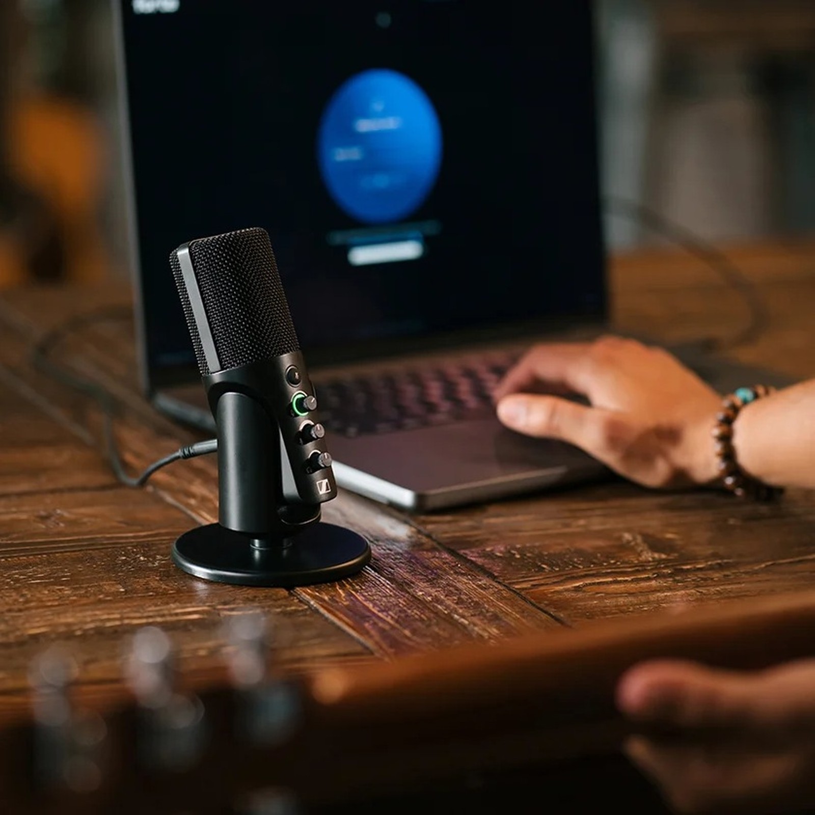 Sennheiser Profile USB microphone on a desktop