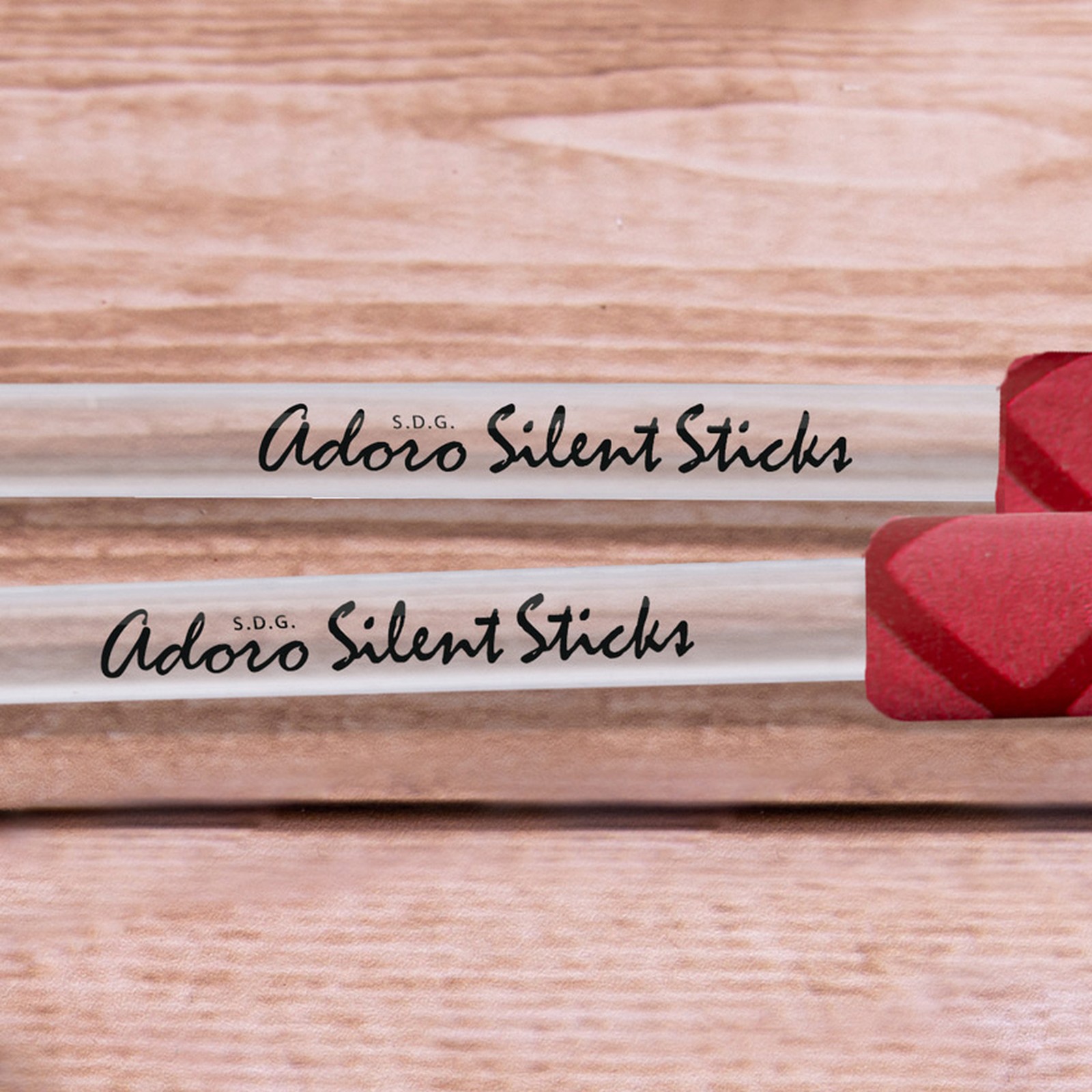 Silent Drumsticks with Adoro logo