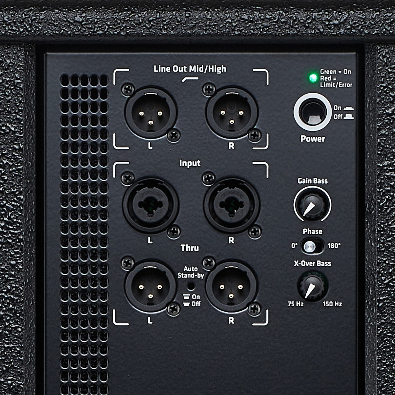 Anschlüsse auf der Rückseite des HK Audio PRO 118 SUB D2