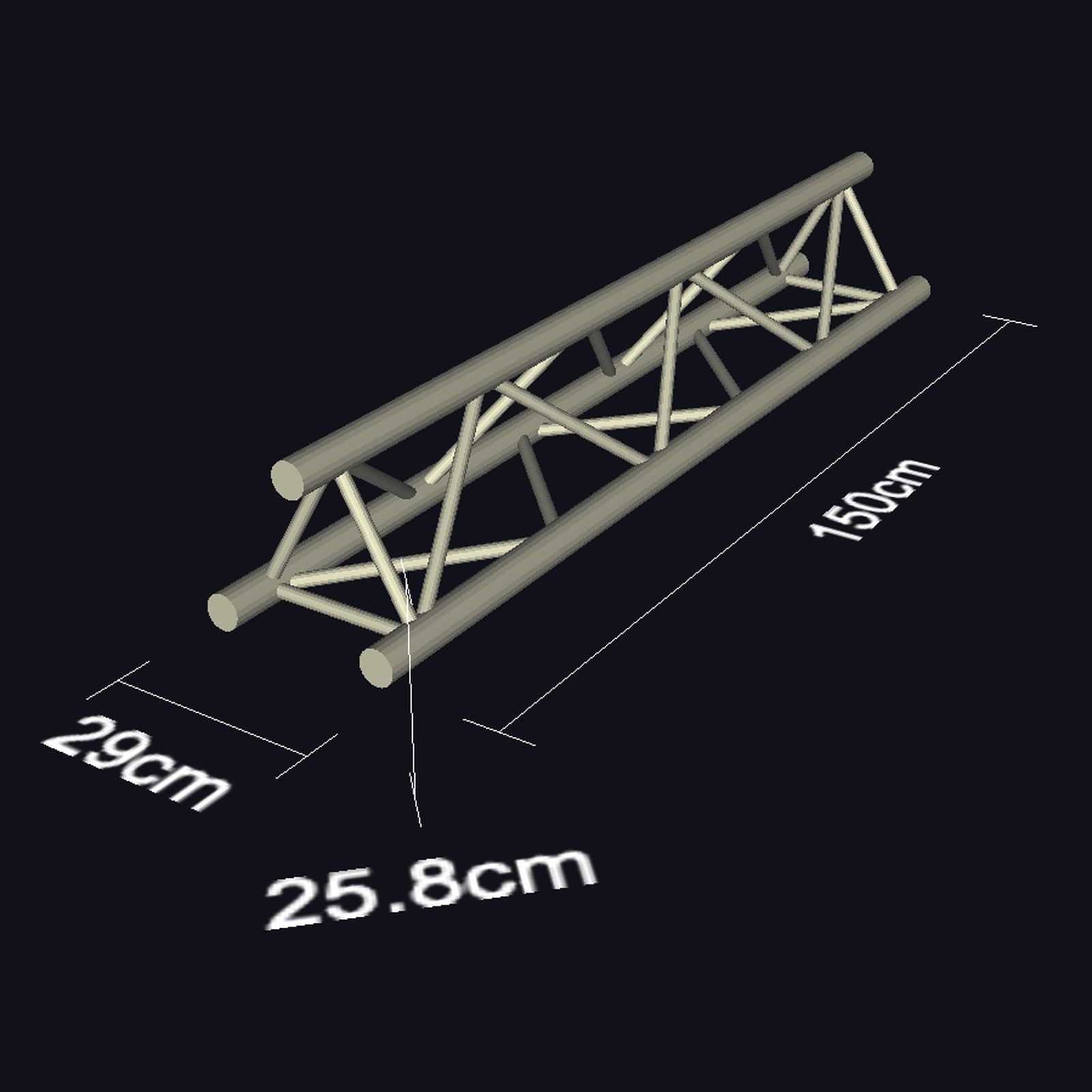 Global Truss F33150-B Truss 1.5m Black