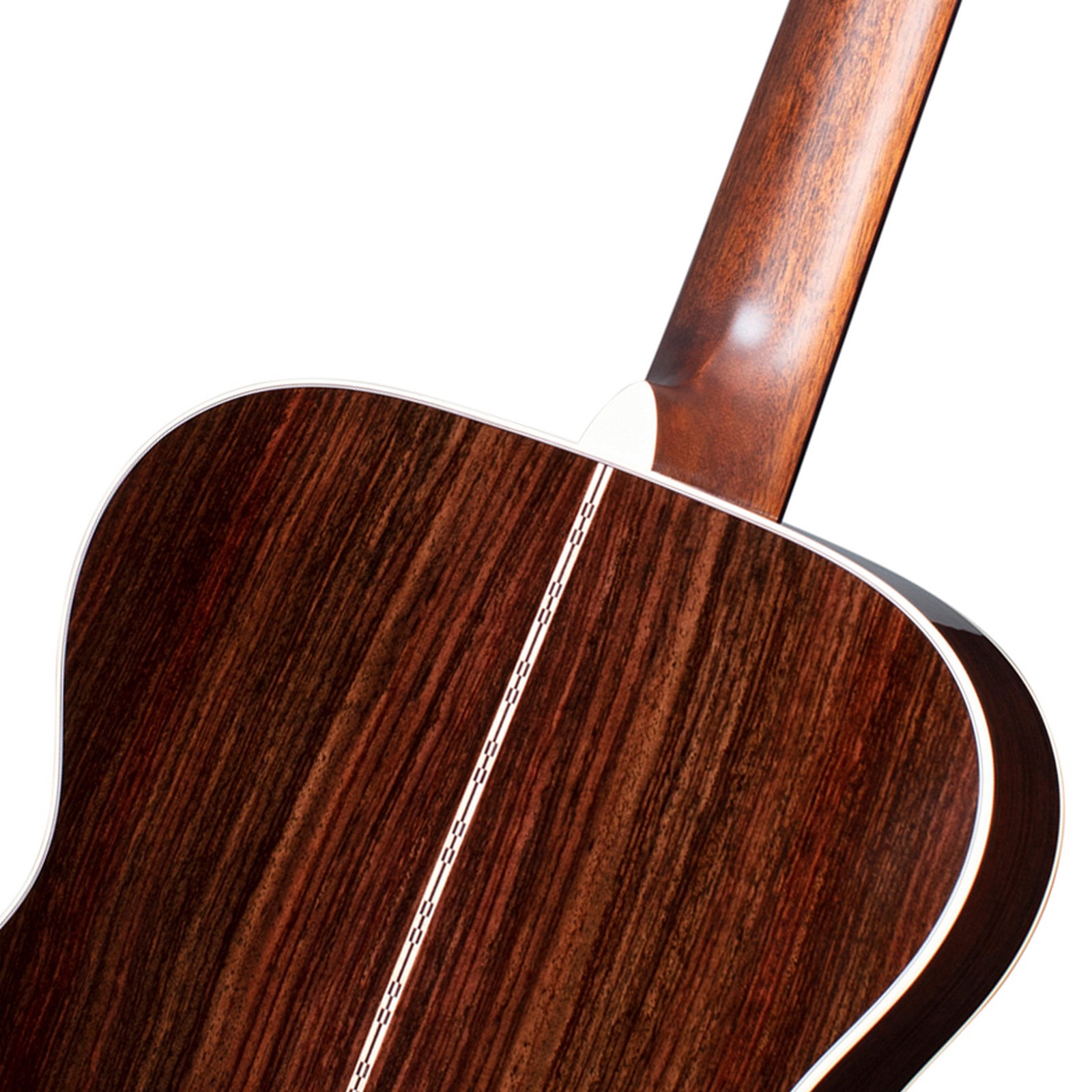 Halsübergang der Martin Guitars OM28 Westerngitarre