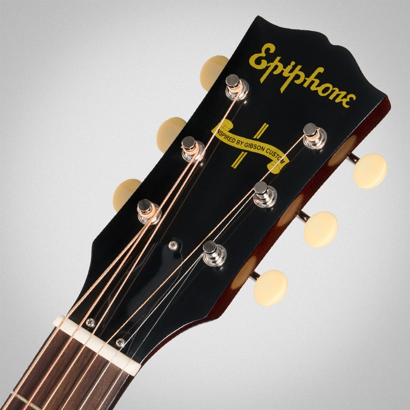 Epiphone 1942 Banner J-45 Reissue VS IBC, acoustic guitar, headstock