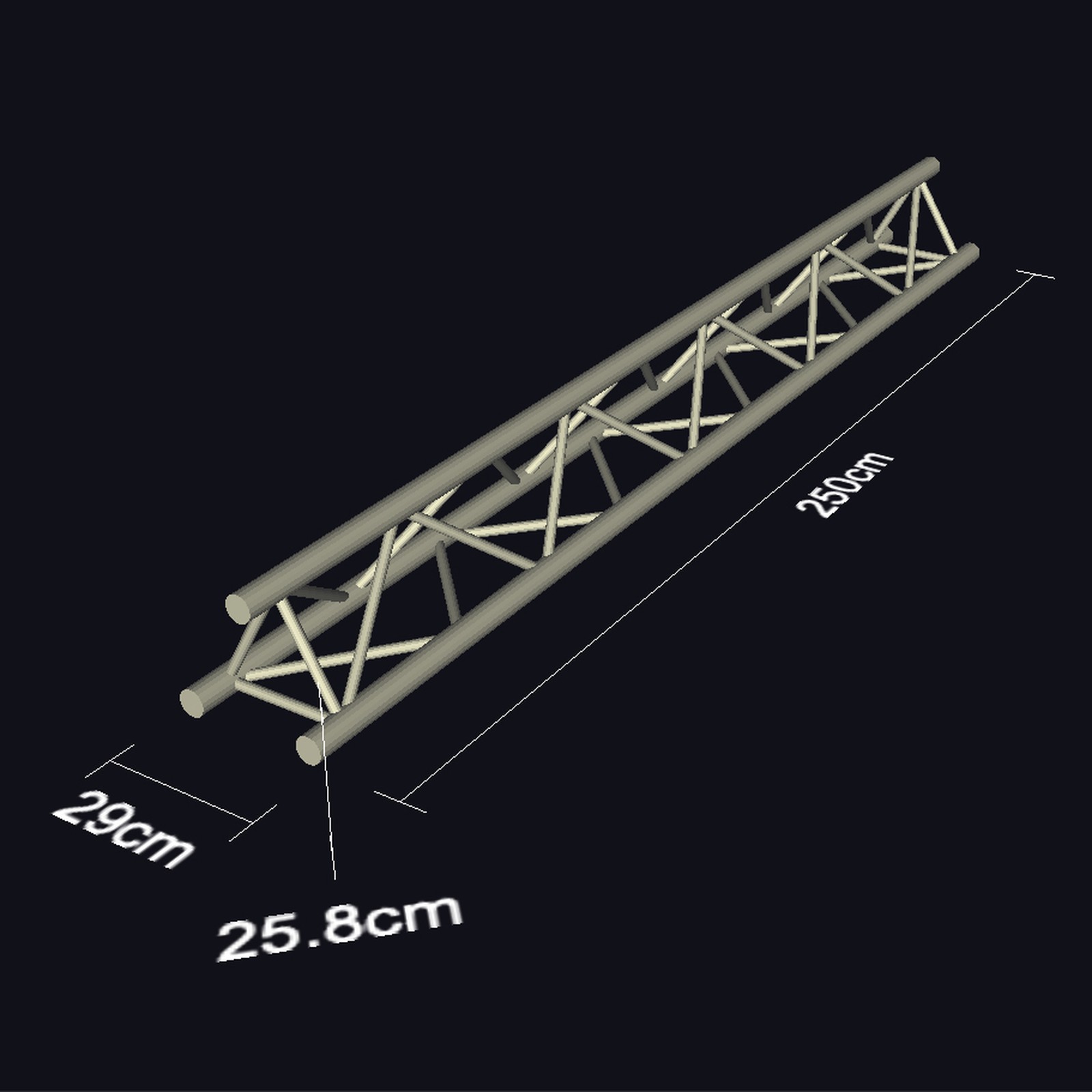 Global Truss F33250-B Truss 2.5m Black