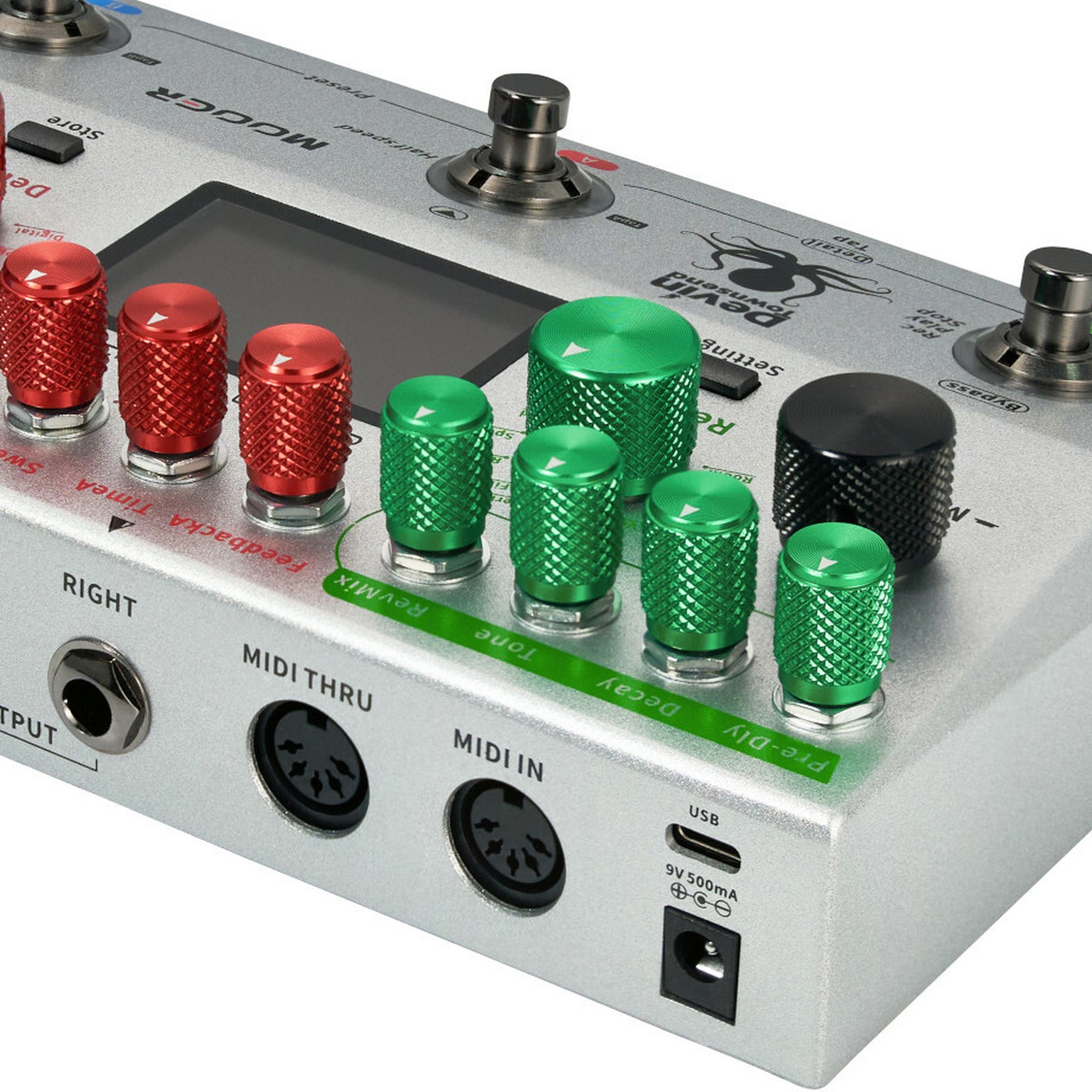 Détail du Mooer Ocean Machine II Delay/ Reverb Pédale d'effet pour guitare électrique