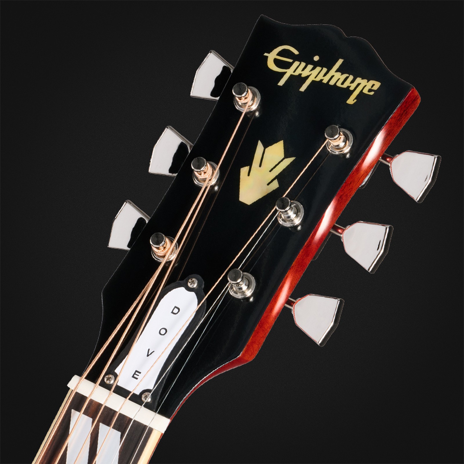 Headstock, Epiphone 1963 Dove Reissue Natural IBC