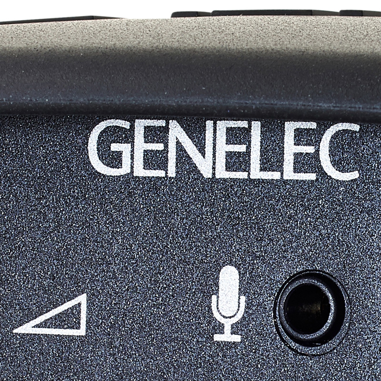 Manufacturer logo on the back of the Genelec GLM interface