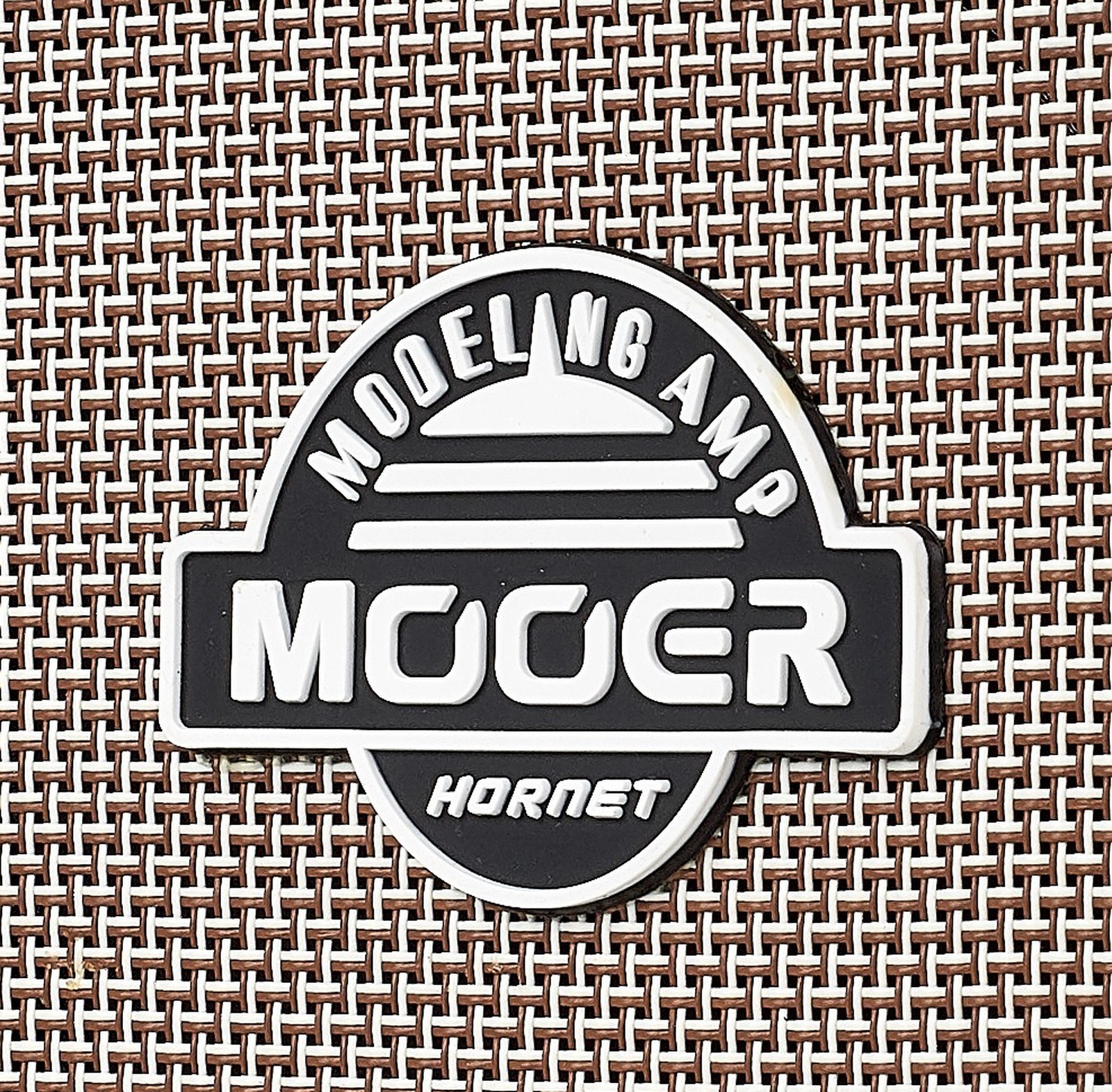 Mooer logo on Hornet Modeling Combo with Bluetooth for electric guitar
