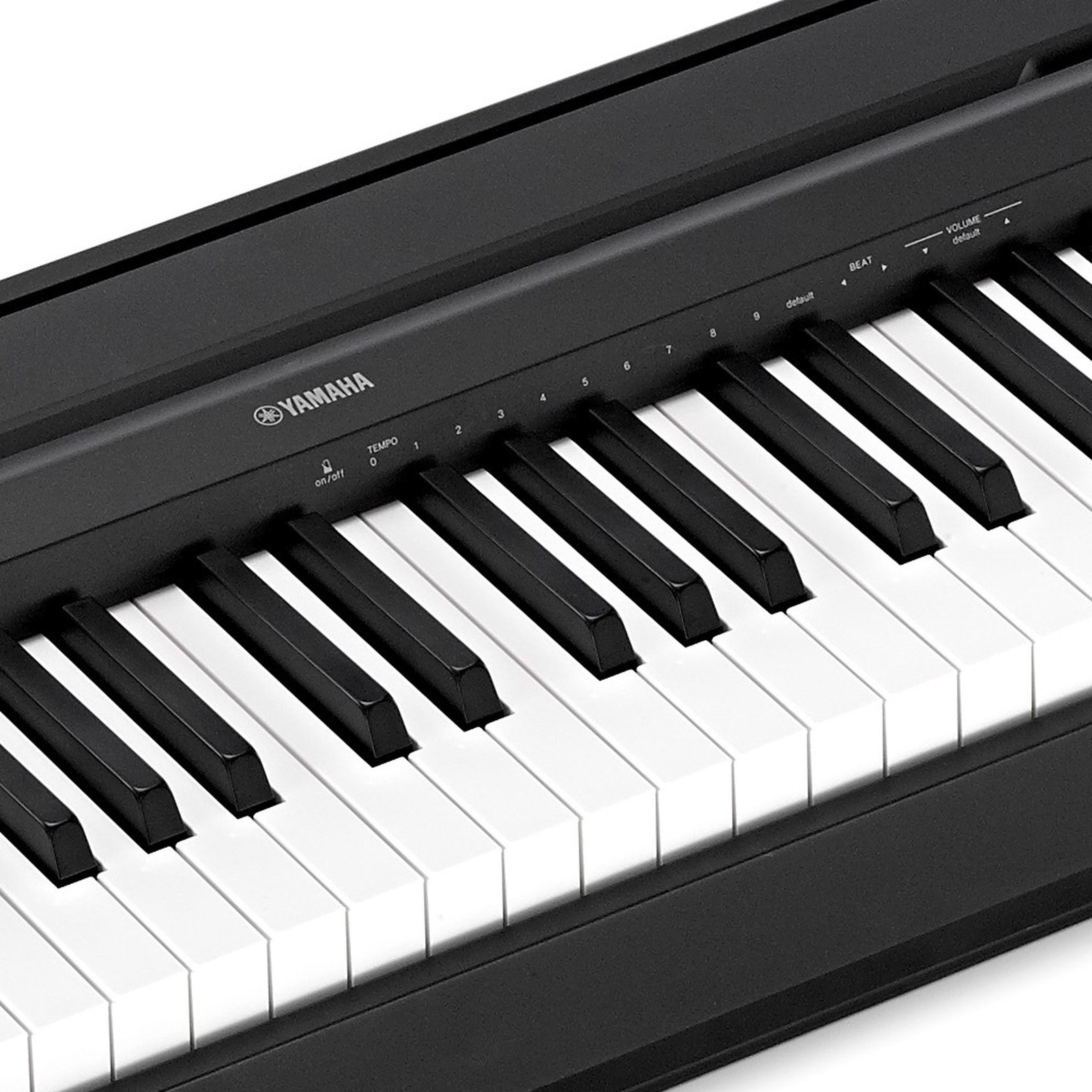 Keys and setting options on the Yamaha P-45 B